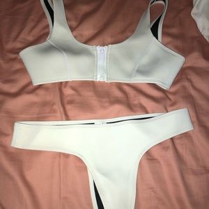 White Bootykini Hoaka Swimwear Suit (Small)